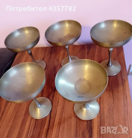 Винтидж месингови чаши , снимка 2 - Колекции - 52856645