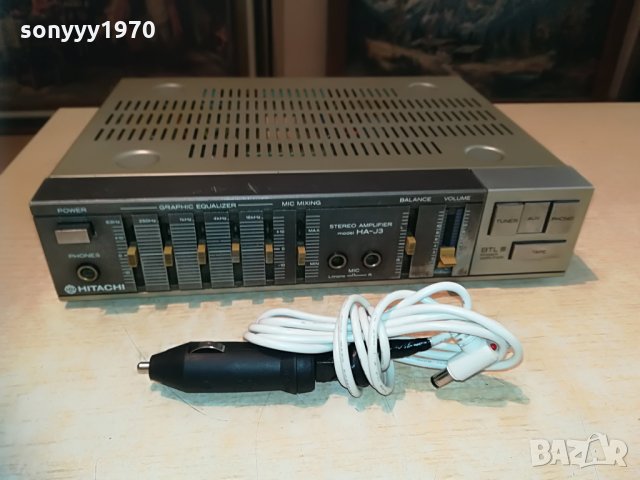 HITACHI model HA-J3-MADE IN JAPAN 27Х20СМ-220/12v, снимка 5 - Ресийвъри, усилватели, смесителни пултове - 29996437