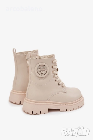 Детски боти до глезена с подплата за момичета с декорация LOVE, Rosaira, 2цвята , снимка 11 - Детски боти и ботуши - 52362391