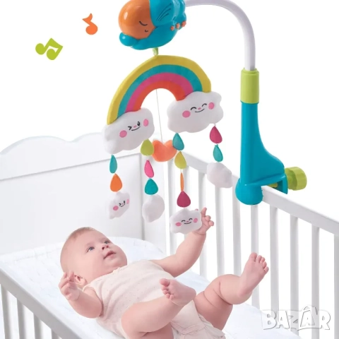 Сензорна музикална въртележка AUBY Dreaming Mobile, снимка 6 - Музикални играчки - 52941894