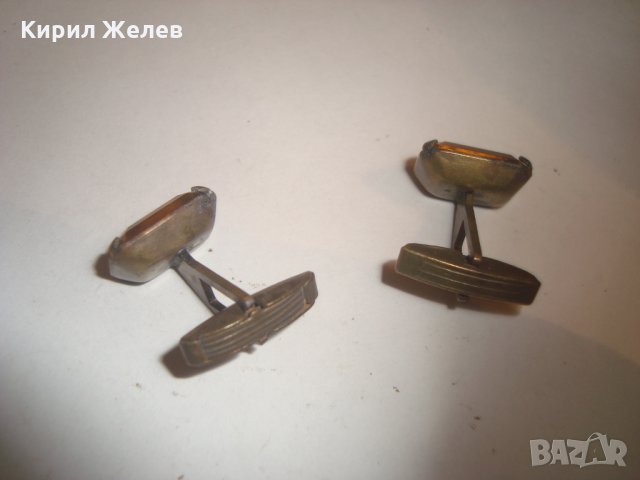 ВИНТИДЖ 30-те ГОДИНИ с КАМЪНИ ЦИТРИН БРОНЗОВИ РЕТРО БУТОНЕЛИ КОПЧЕТА 70111, снимка 7 - Антикварни и старинни предмети - 30554824