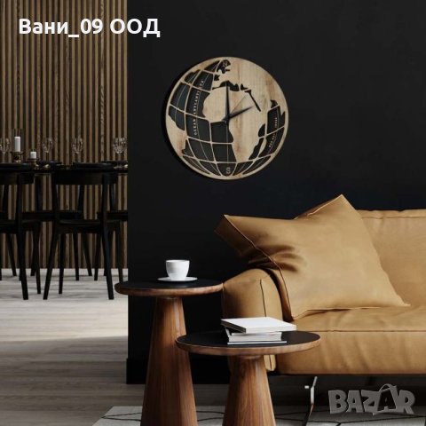 57см! Уникален дървен 3D часовник, снимка 2 - Стенни часовници - 42898219