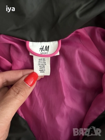 H&M Sport яке за момиче 152, 11-12год, снимка 2 - Детски якета и елеци - 55990942