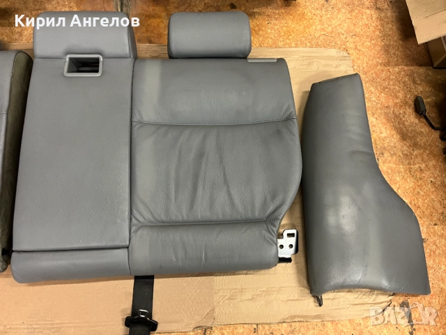 Задни кожени сиви седалки за BMW E46 Комби, снимка 3 - Части - 52949583