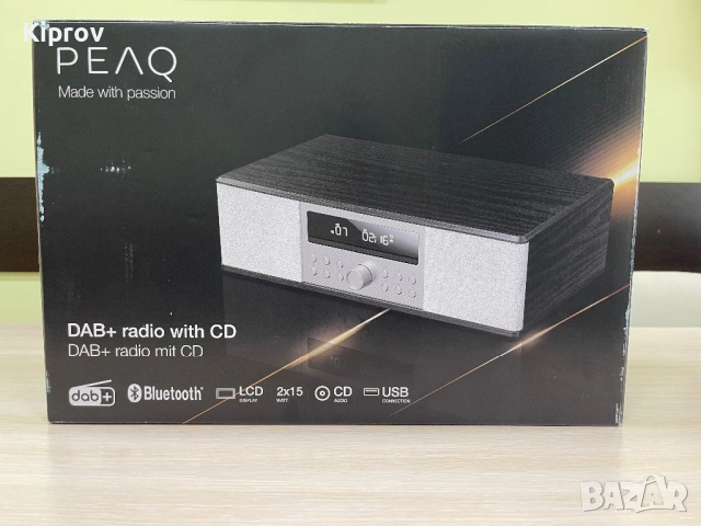 📻 PEAQ PDR-290 – DAB+ / FM радио с CD плейър, Bluetooth, USB (ново)