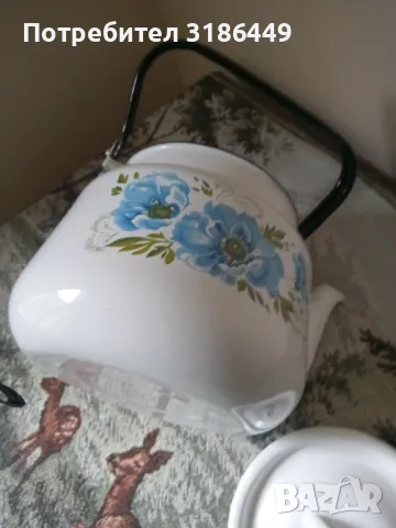 Руски емайлиран чайник нов, снимка 3 - Съдове за готвене - 47755904