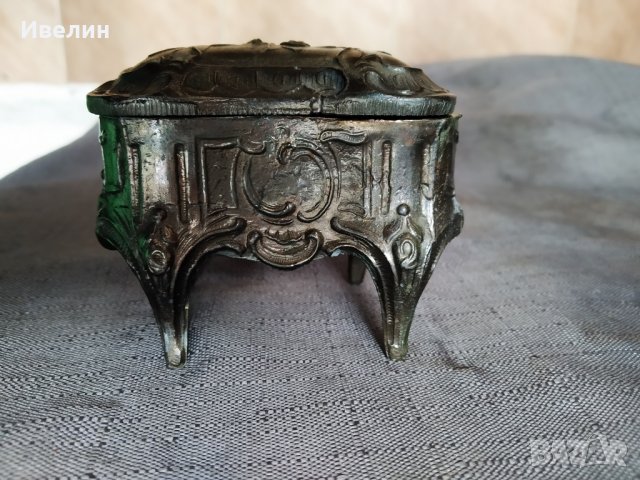 метална кутийка за бижута арт деко
