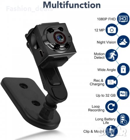 Нова Шпионска мини скрита камера за сигурност / наблюдение 1080P HD, снимка 4 - HD камери - 33791331