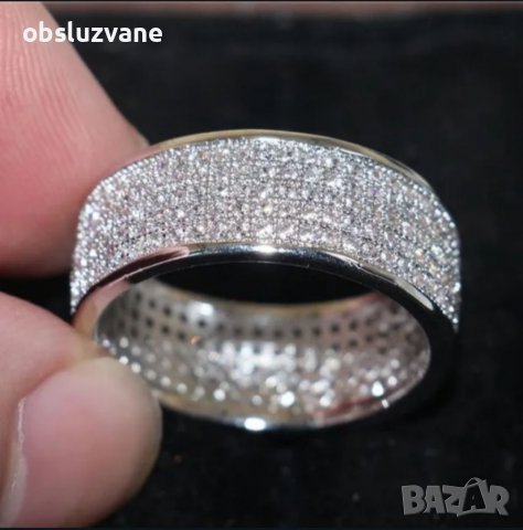 Ослепителен пръстен с бял сапфир 💥, снимка 1 - Пръстени - 37993580