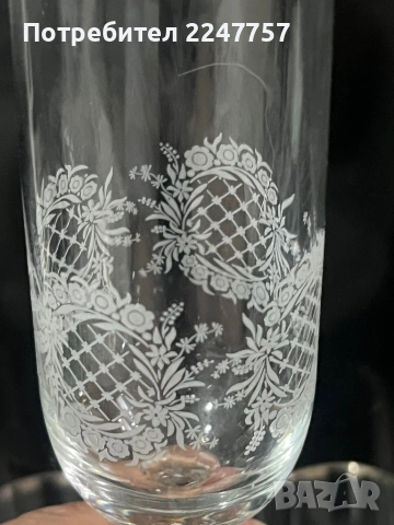 Кристални чаши , снимка 4 - Антикварни и старинни предмети - 53128838