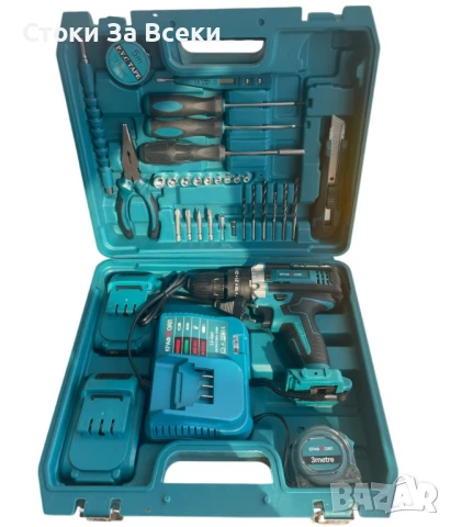 Комплект акумулаторен винтоверт 30 части , снимка 2 - Винтоверти - 50844649