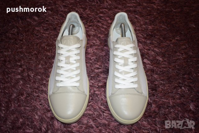 Belstaff Wanstead Sneakers Mens In White Canvas and Leather Sz 43, снимка 6 - Ежедневни обувки - 29351528