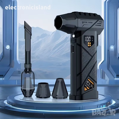 Мощен ръчен въздушен турбо вентилатор, USB презареждане, прахосмукачка за дома, кола, сняг, компютър