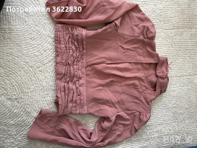 Къса лятна блуза с гол гръб на ZARA S, снимка 2 - Блузи с дълъг ръкав и пуловери - 55787137