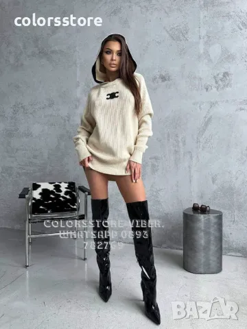 Луксозен пуловер Celine-VL89te, снимка 3 - Блузи с дълъг ръкав и пуловери - 47759470