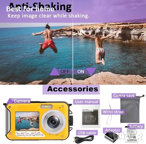 Подводна камера Full HD 2.7K 48MP, Wpcy-1, снимка 6 - Камери - 52263910