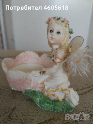 Ръчно рисувана фигурка горска фея, снимка 2 - Колекции - 52273564