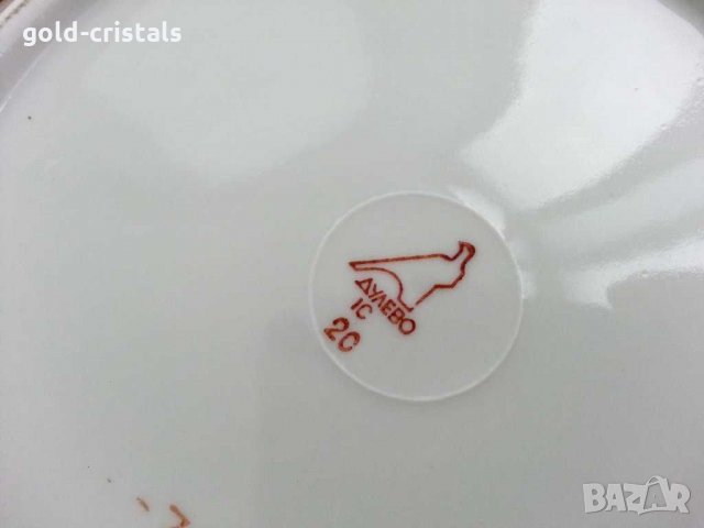 Сервиз руски порцеланови чинии кобалт с позлата , снимка 13 - Антикварни и старинни предмети - 24078952