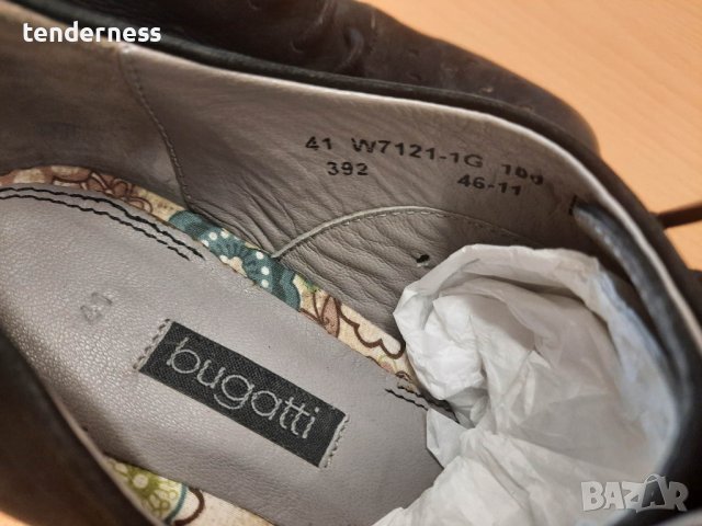 Bugatti, прекрасни есенни обувки в тъмно синьо с перфорация., снимка 4 - Дамски обувки на ток - 30147958