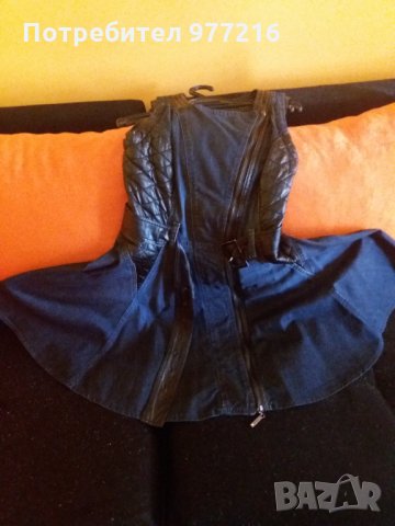 Дамска дънкова рокля Юнона+ подарък обеци, снимка 3 - Рокли - 32022294