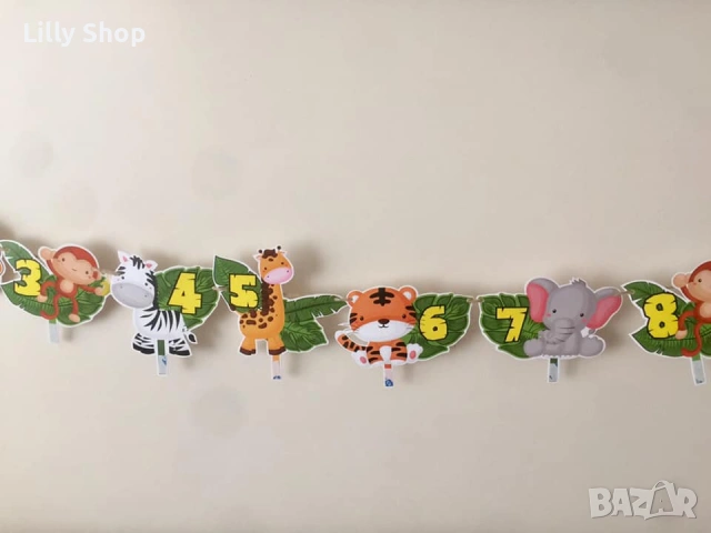 Покани, банер за рожден ден, Сафари Джунгла  / Safari Jungle, снимка 7 - Покани - 53177046