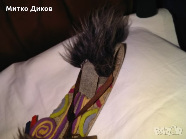 Кукерска маска с камбанка-височина 59см, снимка 7 - Декорация за дома - 29501517