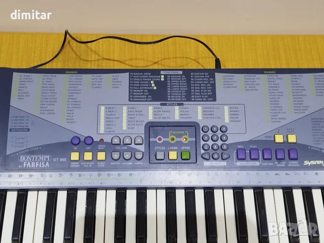 Синтезатор  BONTEMPI FARFISA GT -960 , снимка 5 - Синтезатори - 55986173