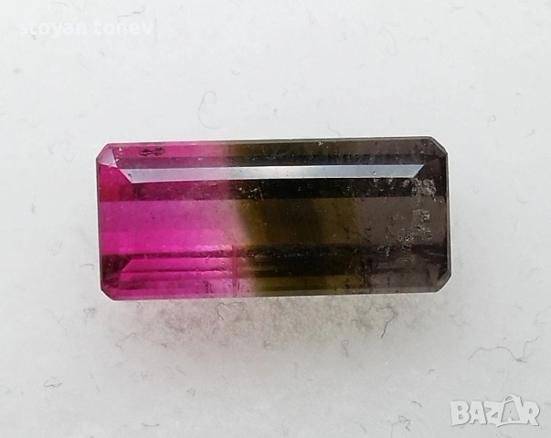 Двуцветен турмалин с наситен цвят в добър размер 3.40кт! Нов!, снимка 3 - Други - 53265234
