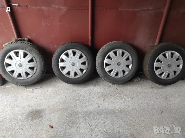 Метални джанти със зимни гуми и тасове 5x112. ,6Jx15H2, Et47 VW,AUDI, SKODA