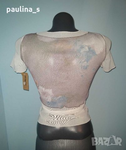 Нова еластична блуза в два пласта / унисайз , снимка 4 - Корсети, бюстиета, топове - 31104569