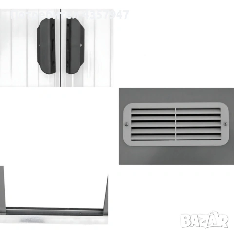 Метална градинска къща за инструменти – здрава, вентилирана и с възможност за заключване, снимка 8 - Други стоки за дома - 53156885