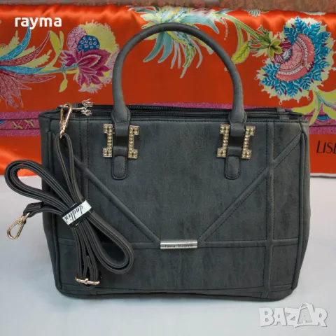 Нова сива дамска чанта Laura Biagiotti