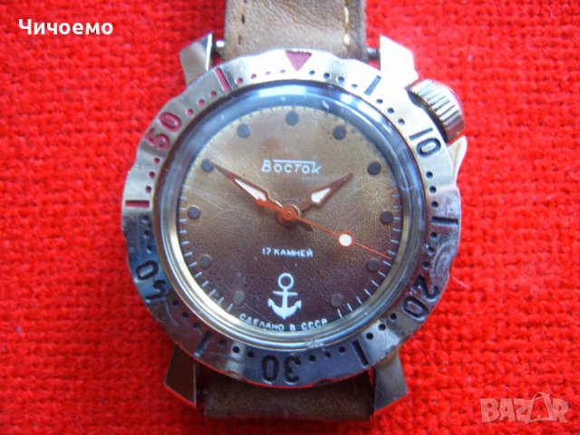 Стари мъжки ръчни  часовници  СССР ера Восток командирски, снимка 8 - Антикварни и старинни предмети - 37419968