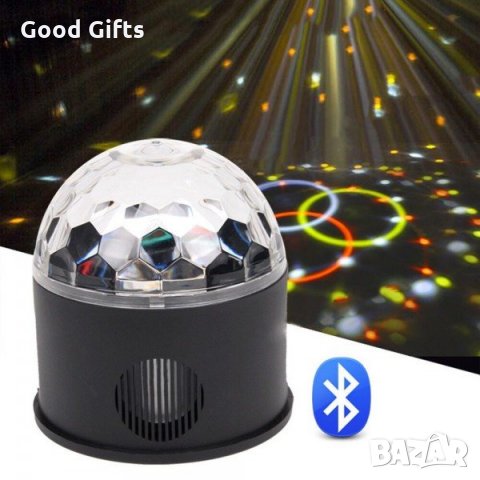 LED парти лампа проектор с дистанционно 9W , Bluetooth, снимка 6 - Прожектори - 30282283