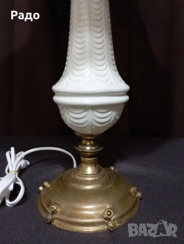 Много голяма старинна лампа с красив абажур, снимка 2 - Антикварни и старинни предмети - 52511885