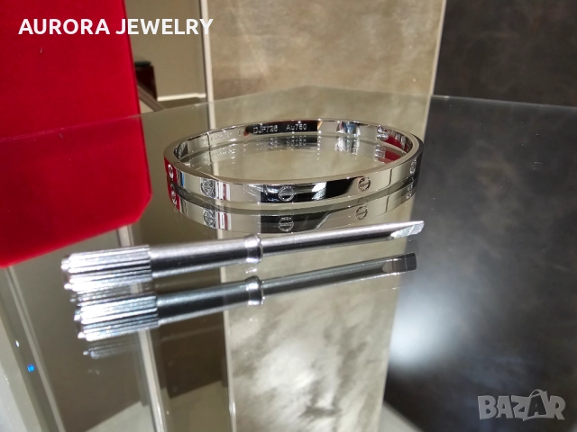 CARTIER Love White Gold Small Model Гривна с Отверка