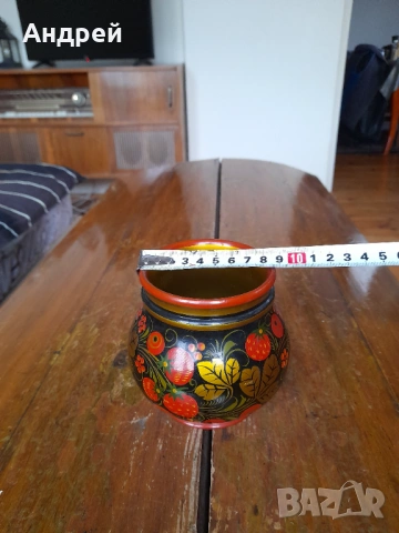 Стара дървена кутия,хохлома #17, снимка 4 - Други ценни предмети - 53076917