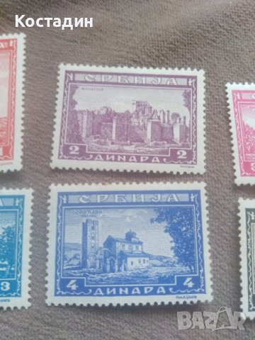 1942 Пощенски марки Сърбия-манастири Немска окупация , снимка 3 - Филателия - 44490808