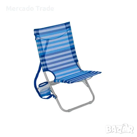 Сгъваем стол Mercado Trade, За къмпинг, плаж, Син райе