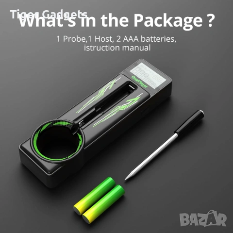 CharMeter FNT21 безжичен термометър за месо Bluetooth 100м дигитален, снимка 6 - Друга електроника - 54137129