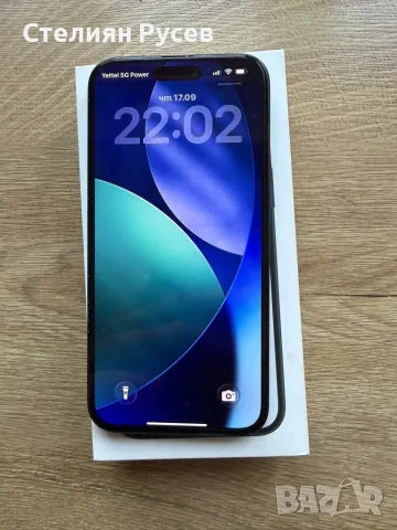 apple iphone 15 PLUS BLACK  128gb 210944  440 евро - 128гб , батерия на 86% , изчистен от акаунти, и