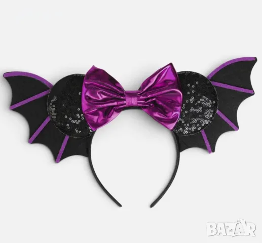 Halloween диадема с миши уши и крила на прилеп
