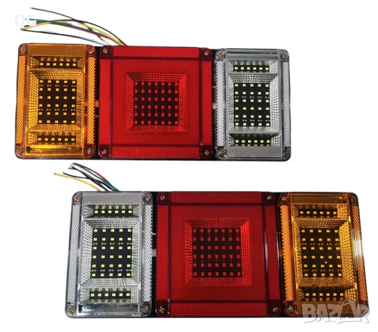 К-т 2бр. LED стопове за тир, камион 24V - 33x14см, снимка 1 - Аксесоари и консумативи - 48721275