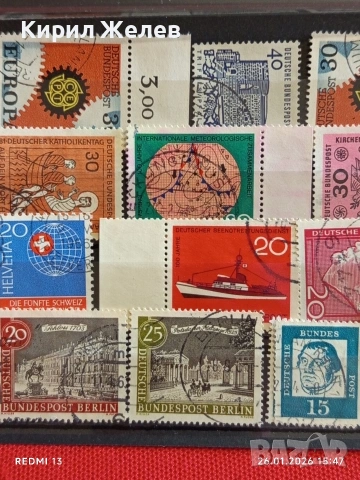 Стари пощенски марки от цял свят смесени ШВЕЙЦАРИЯ,ГДР за КОЛЕКЦИЯ ДЕКОРАЦИЯ 51605, снимка 2 - Филателия - 53232541