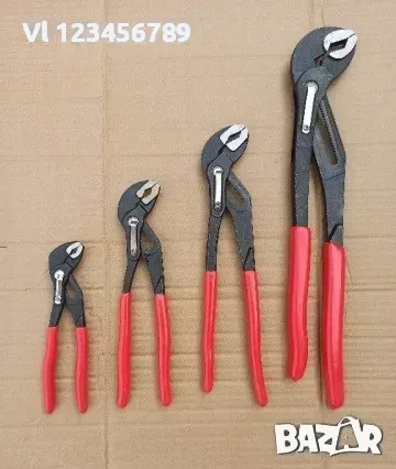 Водопроводни клещи с гумирани дръжки, тип гарги , 4 размера, снимка 2 - Клещи - 50713221