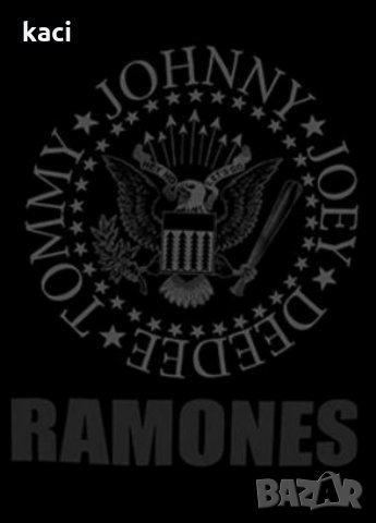Тениска на Рамонес- сито печат на щампата.