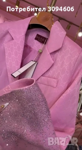 Хит_Розово сако Gucci , снимка 3 - Сака - 53931844