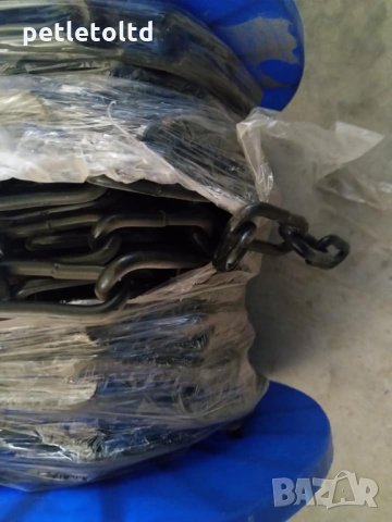 Верига 5 мм (46 мм Х 18 мм) 30 метра прахово боядисан, черен, снимка 2 - Железария - 30243465