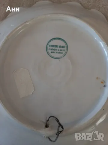 Керамична декоративна чиния, снимка 4 - Чинии - 49095431