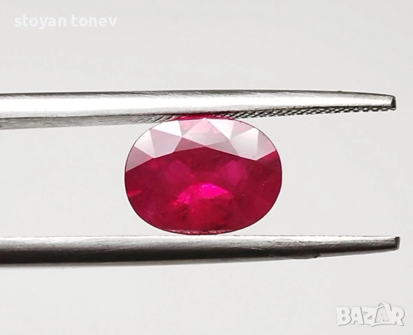 Изключителен естествен рубин от Мианмар 1,52 карата! Сертификат!, снимка 5 - Други - 54156349